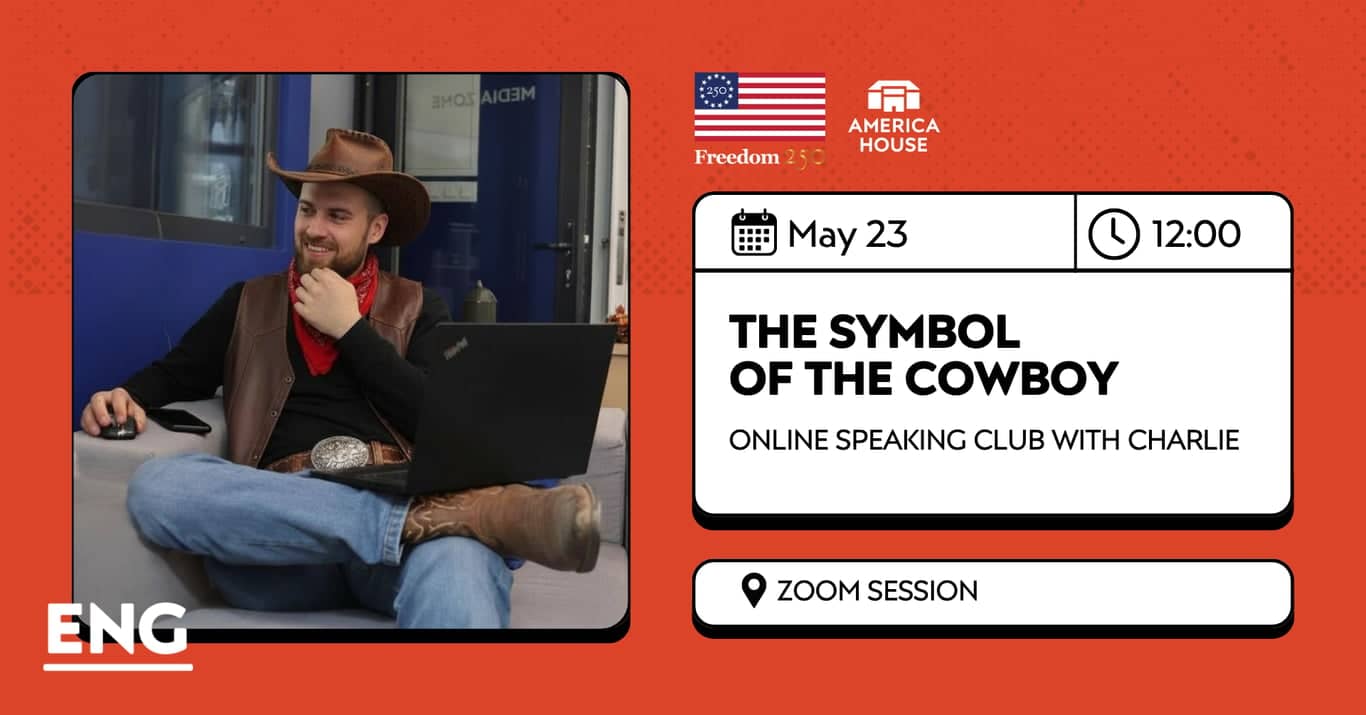 The Symbol of the Cowboy | Online Speaking Club poster