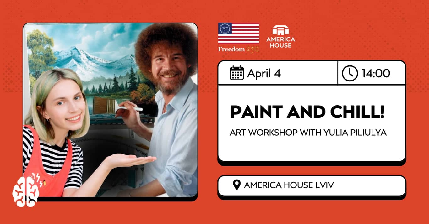 Paint and Chill! Bob Ross | Art Workshop with Yulia Piliulya poster