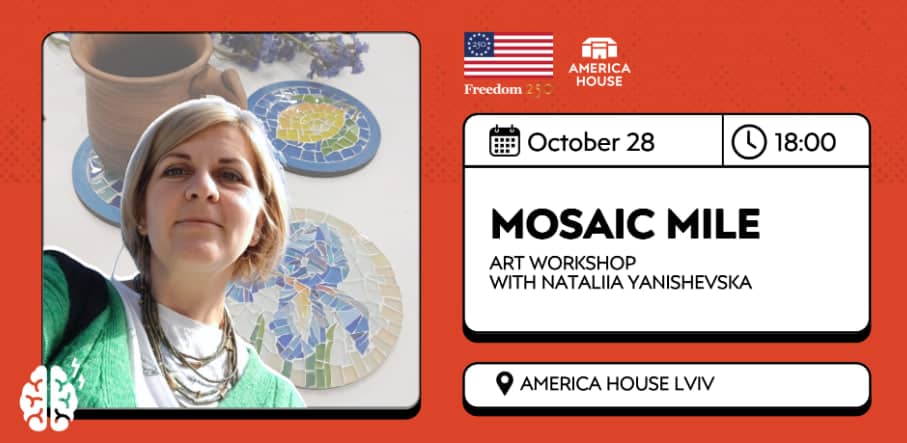 Art Workshop with Nataliia Yanishevska — America House Lviv poster