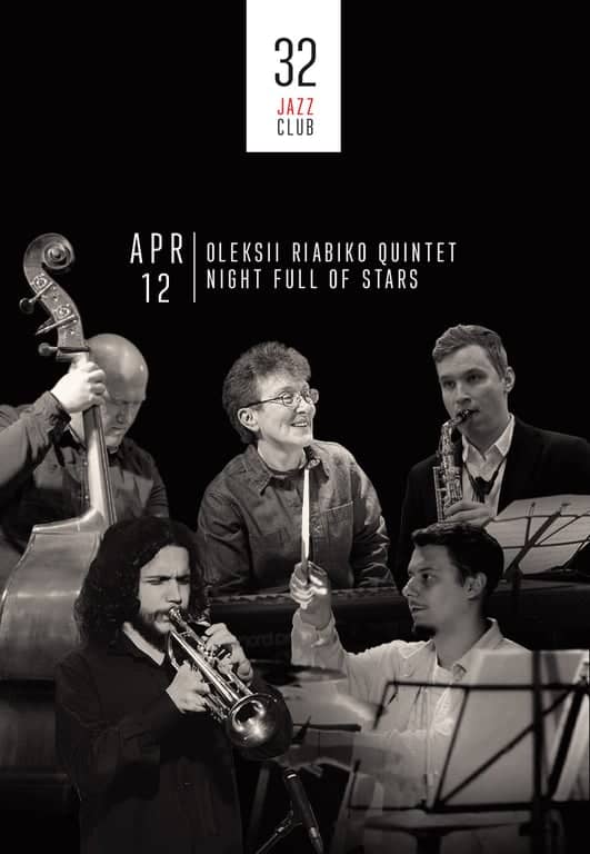 Oleksii Riabiko Quintet - Night full of stars poster