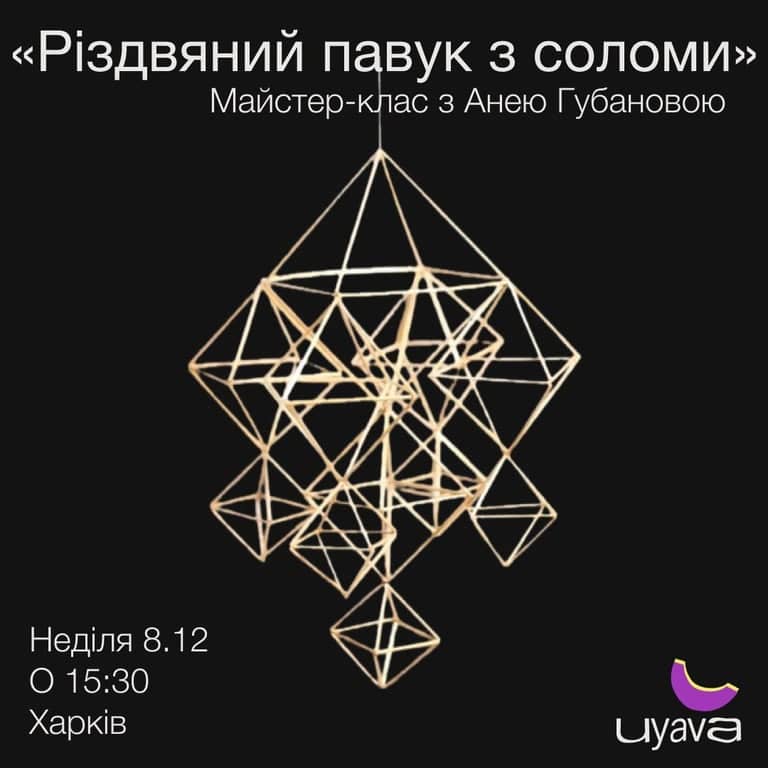 «Різдвяний павук з соломи» Майстер-клас з Анею Губановою