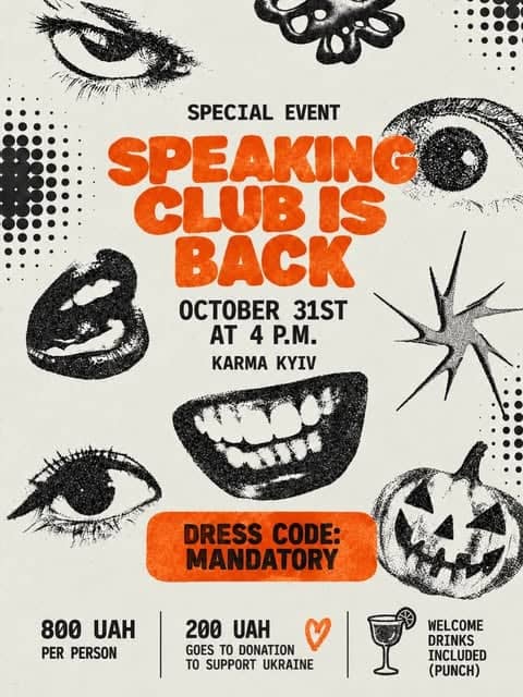  🎃SPEAKING CLUB IS BACK 🎃 poster