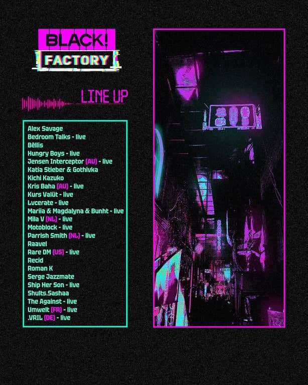 Black! Factory Festival 2025 poster