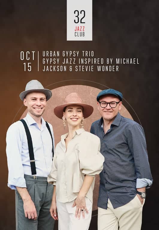 Urban Gypsy Trio – Gypsy jazz inspired by Michael Jackson & Stevie Wonder poster