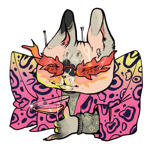 Party Cat Illustration